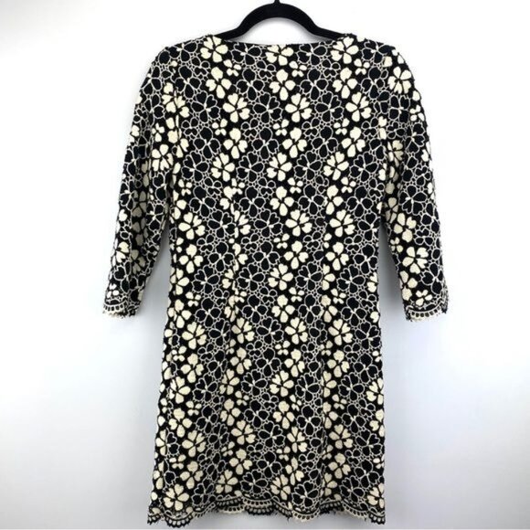 Milly of New York Cream & Black Floral Eyelet Dress size 2 - Picture 5 of 6